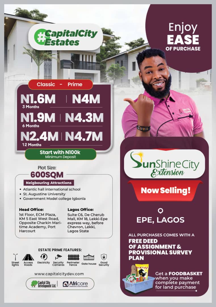 SUNSHINE CITY ESTATE EXTENSION (PRIME)LAGOS