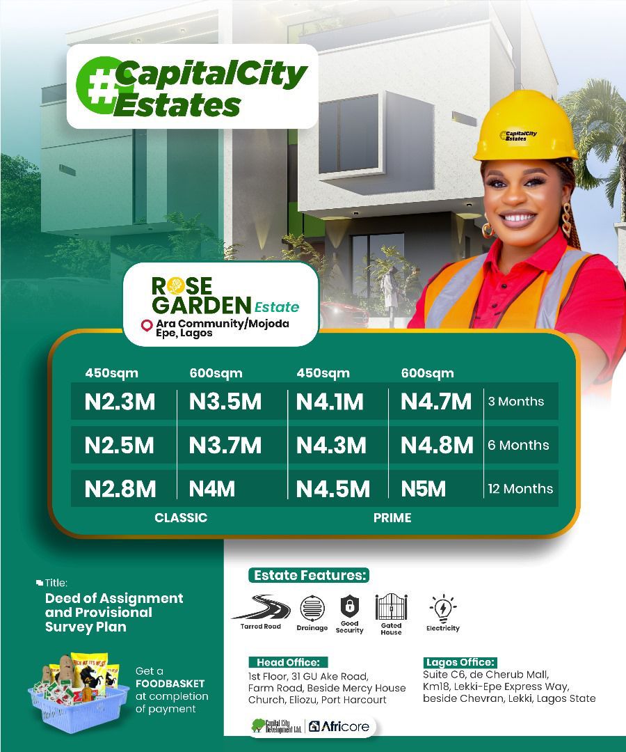 ROSE GARDEN EPE LAGOS (600SQM)PRIME