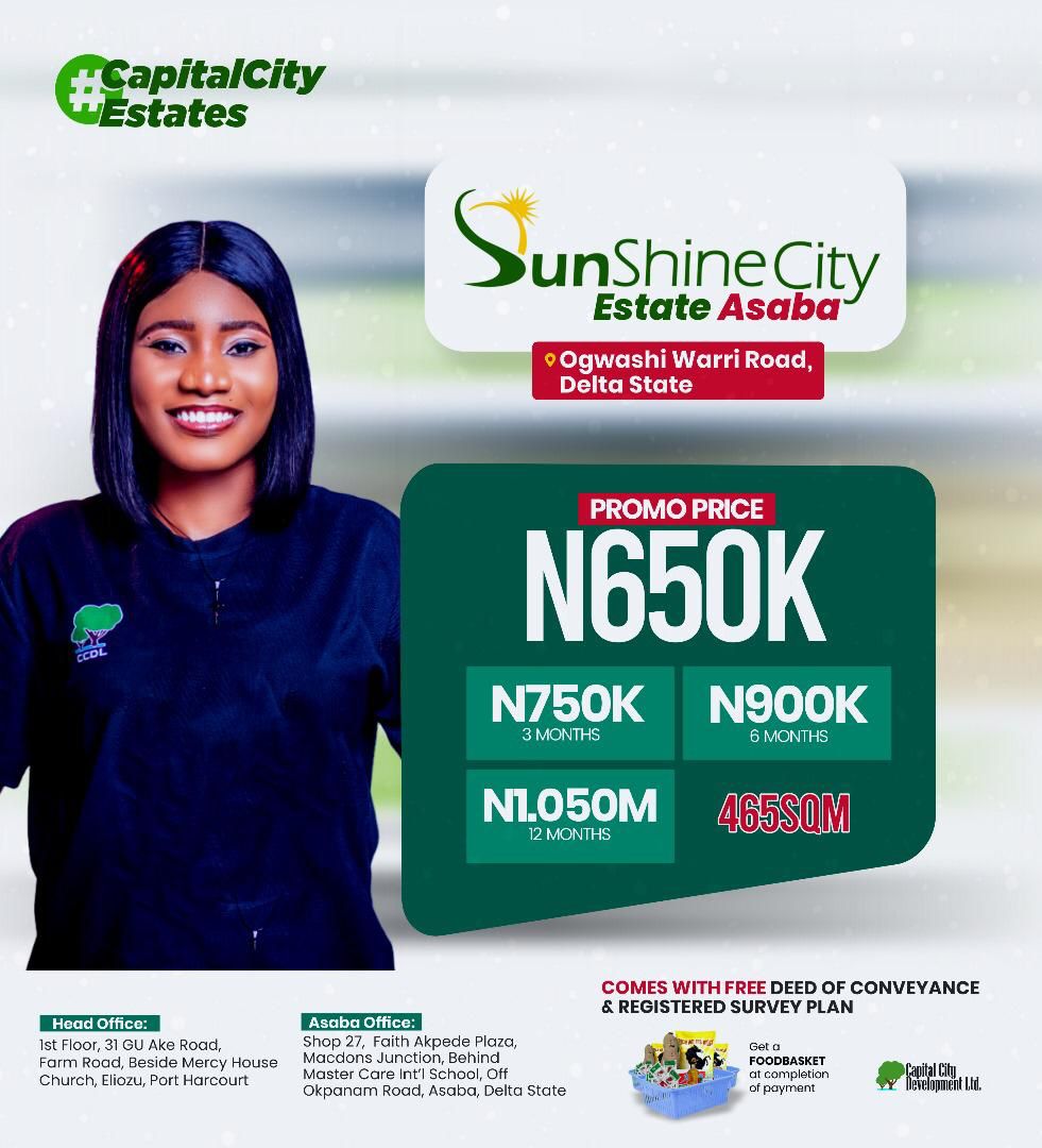 SUNSHINE CITY ESTATE, ASABA PROMO PLOTS